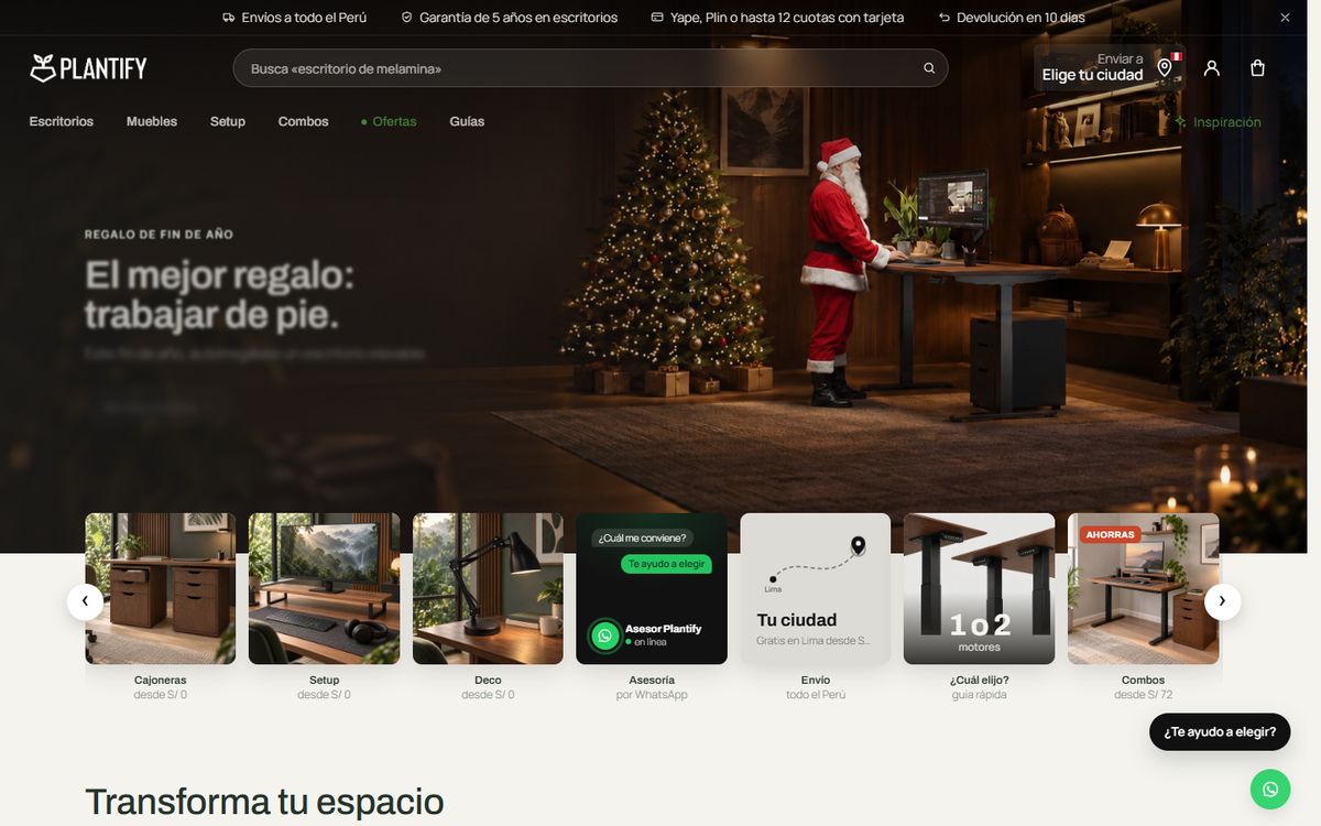 Tienda propia con pagos y panel funcionando en m.plantify.pe